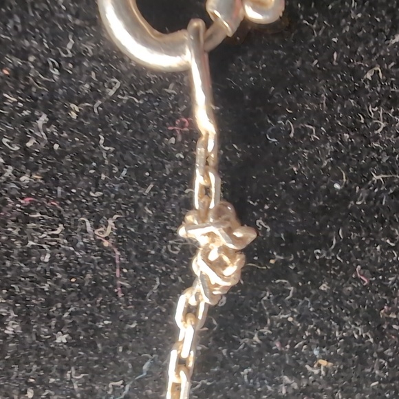 Vintage Sterling Silver Cross with Multi Color Gemstones and Gold Plated Heart - Picture 8 of 8